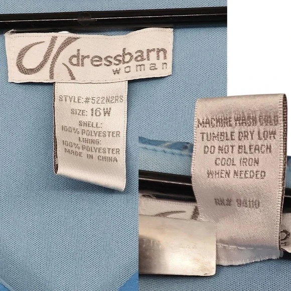 Fairy Dress 16W Dress barn Midi Blue Floral Paisley Ruffle Flutter Sleeve Whimsy - Picture 3 of 11